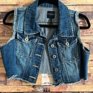 Denim Crop Vest